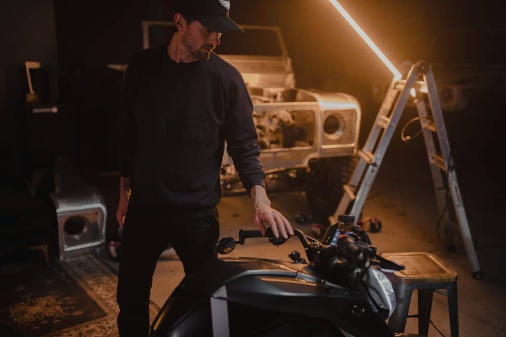 Checking Oil on Motorcycle